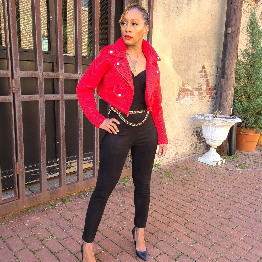 Red Moto Jacket